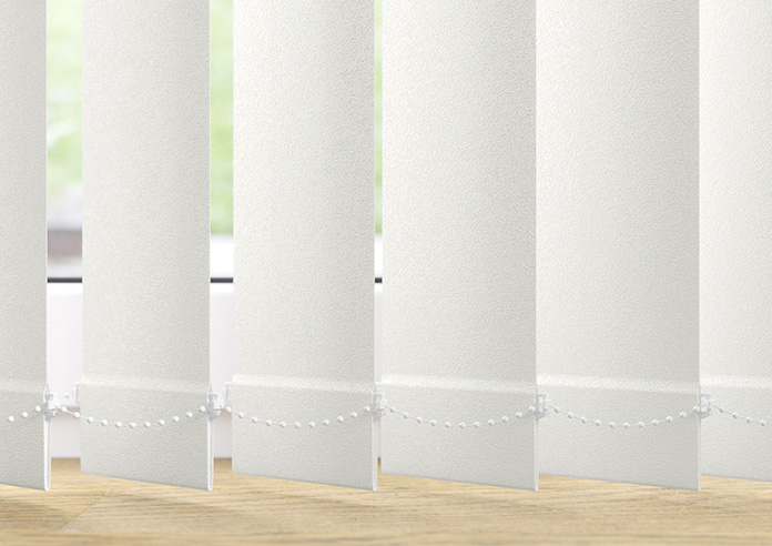 Shimmer (Blackout), Crystal White - Vertical Blind Slats - Image 3